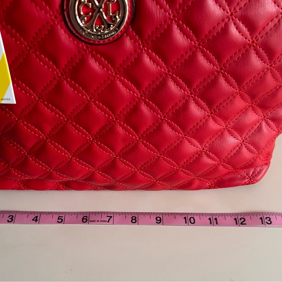 NWT CXL by Christian Lacroix Style#: CXLH24972-RED VOGUE QUILTED TOTE - Picture 10 of 14